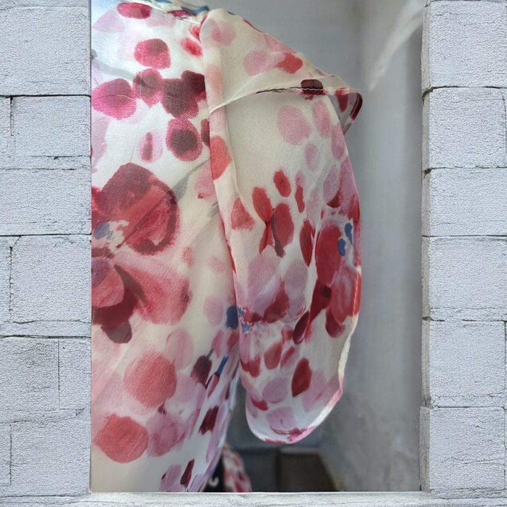 Seraphine Pink Floral dress w/full slip - Picture 7 of 14